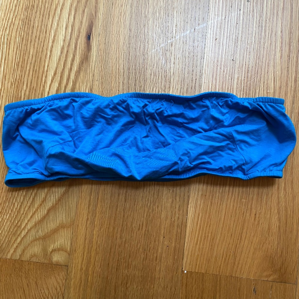 Helmut Lang Bright Blue Bandeau Bra